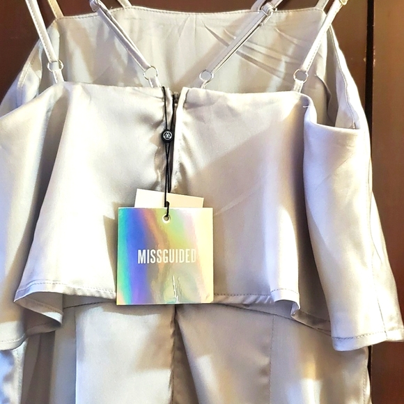 A Silver Missguided Floor-length Prom Dress - Picture 9 of 9